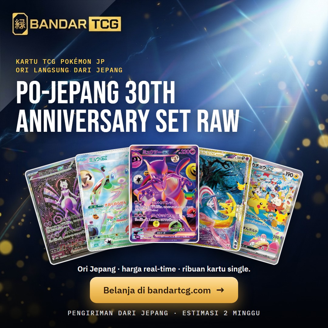 Kartu raw Pokémon 30th Anniversary