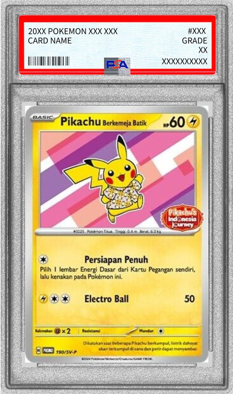 Pikachu in a Batik Shirt (Pikachu Pattern)