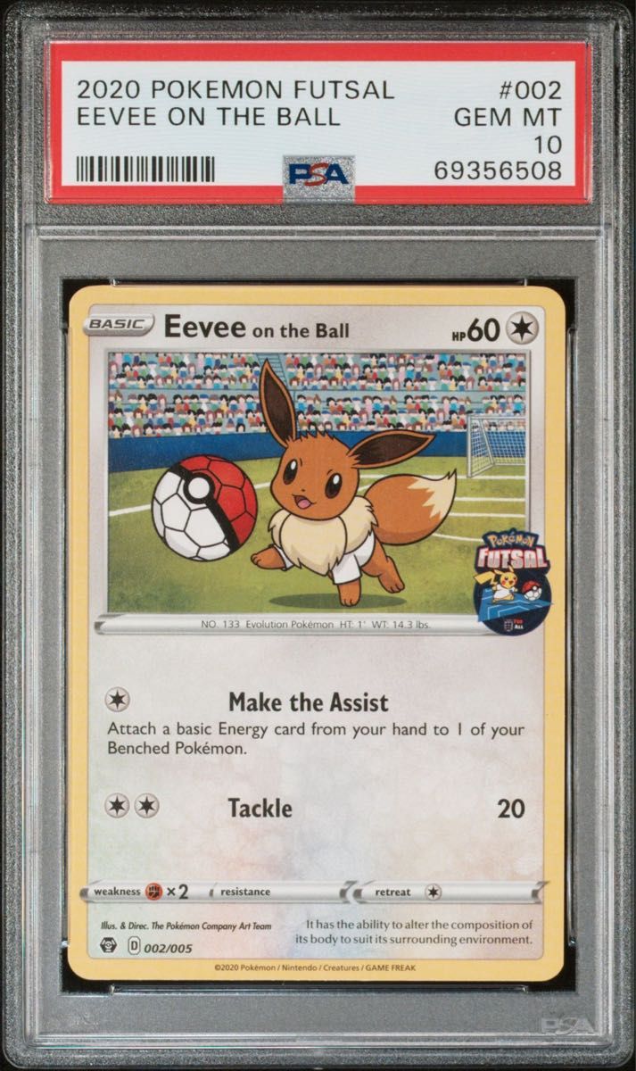 PSA 10 · Eevee On The Ball 2020 FUTSAL #002