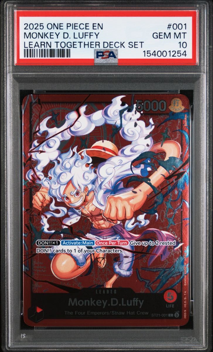 PSA 10 · Luffy English Limited Learn Together Deck Promo