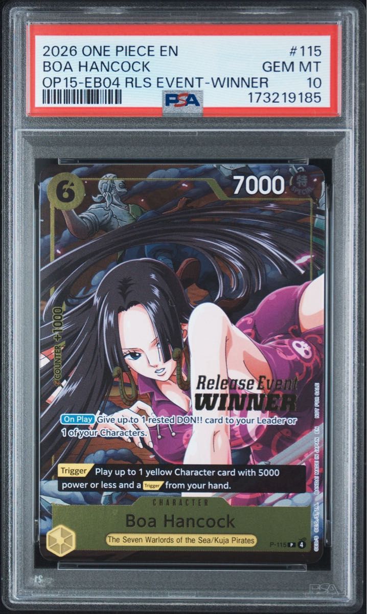 PSA 10 · Boa Hancock P-115 English Version Release Event Winner