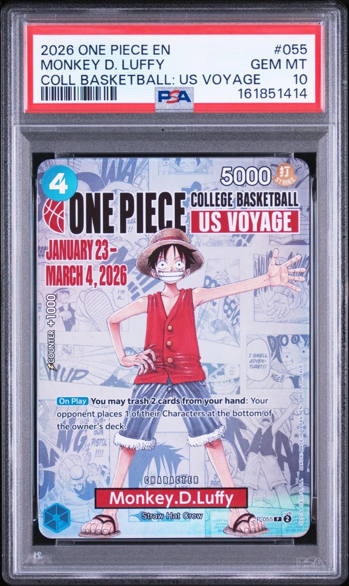 〔PSA10鑑定済〕モンキー・D・ルフィ P-055 プロモ 英語
