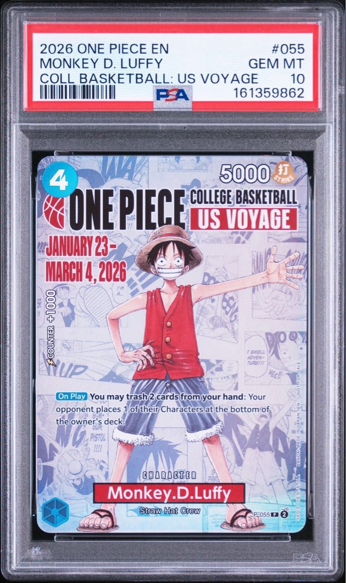 PSA 10 · Monkey D. Luffy P-055 Promo English