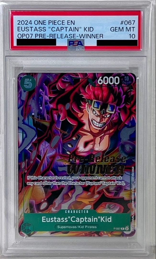 PSA 10 · One Piece Eustass Kid P-067 OP07 Prerelease WI