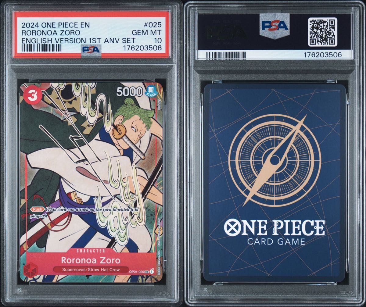 PSA 10 · One Piece English Zoro 1st Anniversary Ukiyo-e