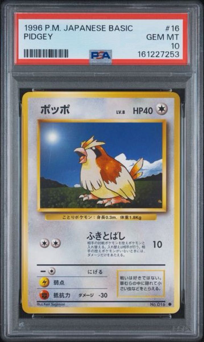 〔PSA10鑑定済〕ポッポ