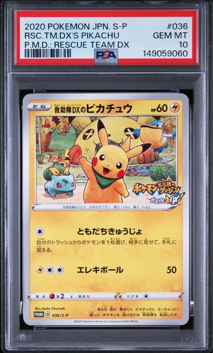 PSA 10 · Pikachu's Rescue Team DX