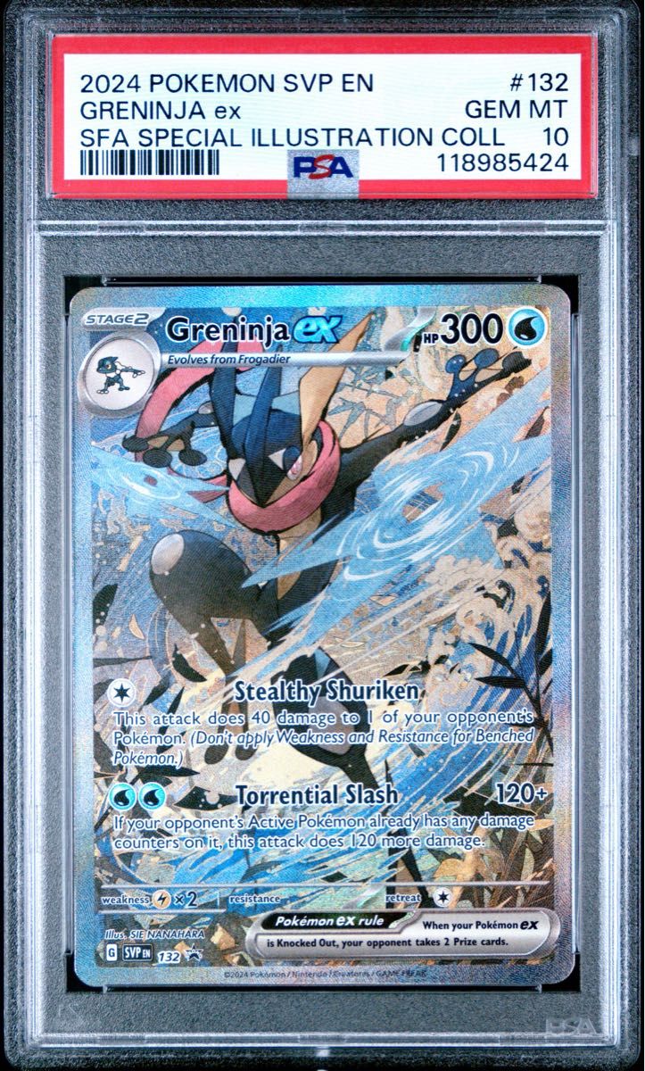 PSA 10 · Greninja ex English Edition 2024 POKEMON SVP #132 SAR